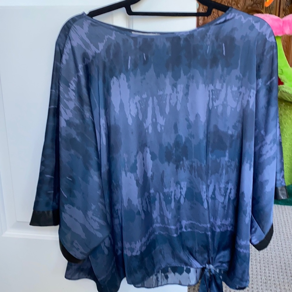 Lola and Sophie rayon and leather top.